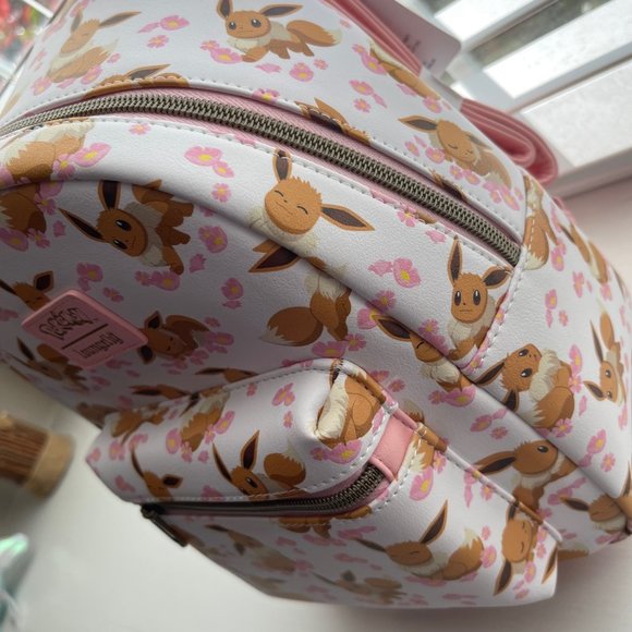 Loungefly Pokemon Eevee Sakura Mini Backpack and Cardholder Set - Picture 15 of 16